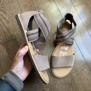 Sorel Ella Sandals Ash Brown Women’s Size 8
